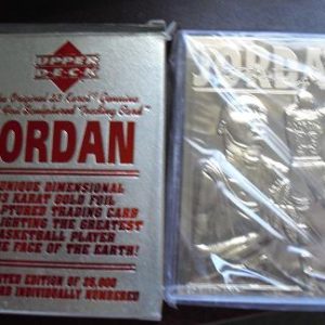 Michael Jordan 23 KT Gold Foil Card Upper Deck