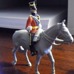 Vintage Lead Army Horse with Soldier Figurine