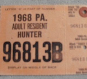 1968 Pennsylvania Hunter's License #2