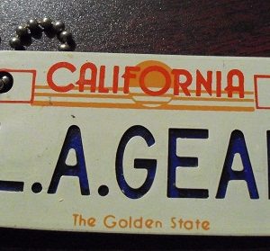 Vinyl LA Gear Keychain