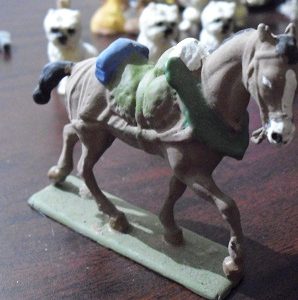 Heavy Lead Army Brown Horse Figure