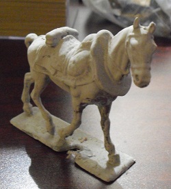 Vintage Lead Toy Soldier Horse Tan Color