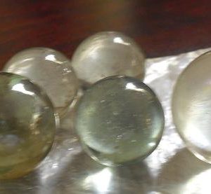 Lot of 5 Vintage Glass Shooter Marbles