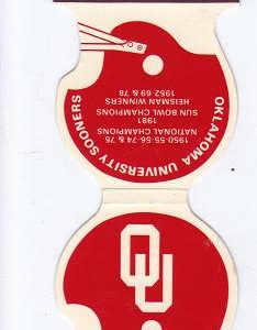 Vintage Oklahoma University Matchbook Cover