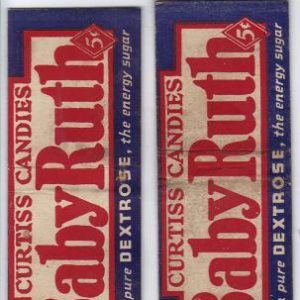 Lot of 2 Vintage Baby Ruth Matchbook Covers