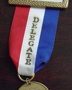 Vintage Metal American Legion Convention Pinback & Ribbon