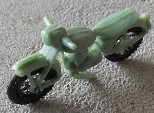 Vintage Plastic Green Army Motorcycle