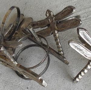 Unique Lot of 6 Butterfly Napkin Rings