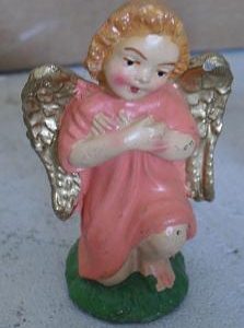 1940s Composition Nativity Figurine Angel ITALY
