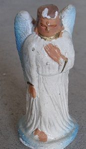 Vintage Ceramic Standing Angel Nativity Figurine