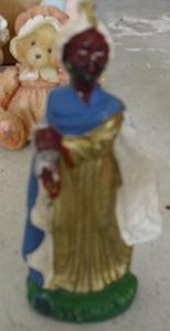 1940s Composition Nativity Figurine Black Wiseman Italy