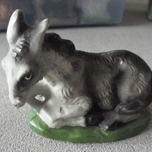 Vintage Composition Sitting Donkey Nativity Figurine