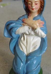 1940s Composition Nativity Figurine Virgin Mary Italy