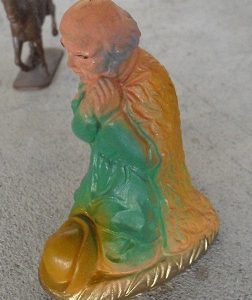 Vintage Ceramic Wiseman Kneeling Nativity Figurine