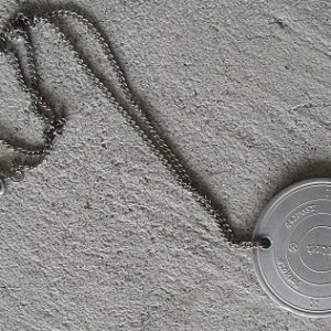 Vintage Silver Metal Necklace with Israel Pendant