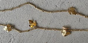 Vintage Sarah Coventry Necklace with Gold Leaf Pendants