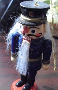 Modern Blue Nutcracker Christmas Ornament