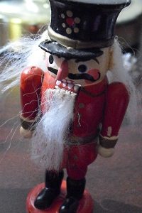 Modern Red Painted Nutcracker Christmas Ornament