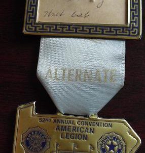 Unique Cardstock American Legion Convention Badge 1970