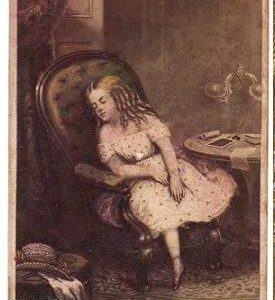 1880s Victorian Trade Card Sleeping Girl