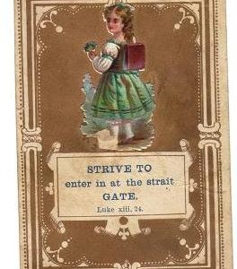 Victorian Religious Trade Card Little Girl