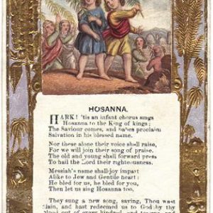 1880s Religious Hosanna Verse Card