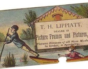 1881 Victorian Trade Card T.H. Lippiatt Frames