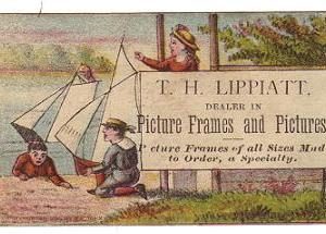 1800s Victorian Trade Card - T.H. Lippiatt Frames