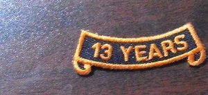 Embroidered Shoulder Patch - 13 Years