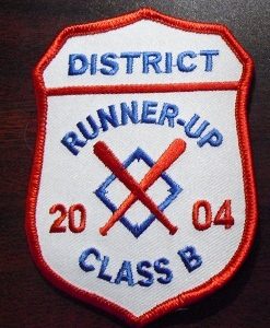 Embroidered Patch - 2004 District B Runner Up