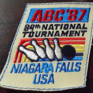 Embroidered Patch - ABC 87 Bowling Tournament