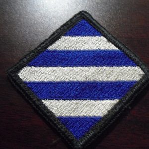 Embroidered Uniform Patch - Blue and Silver Stripes