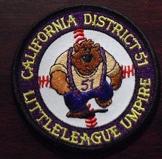 Embroidered Patch - California District 51 Little League Umpire