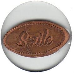 Vintage Flattened Penny Smile