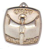 Vintage Aluminum Pendant Christ Prince of Peace