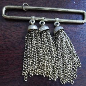 Odd Brass Metal Pendant with Ropes