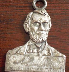 RARE Silver Plate Abraham Lincoln Pendant