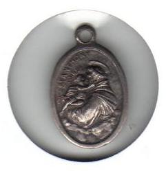 Vintage Silver Metal St. Anthony Pendant