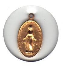 Beautiful Gold Toned Virgin Mary Pendant