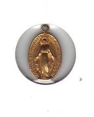 Vintage Gold Toned Religious Pendant Virgin Mary