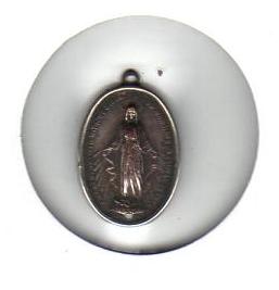 Vintage Virgin Mary Religious Pendant