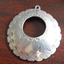 Large Vintage Sterling Silver Pendant