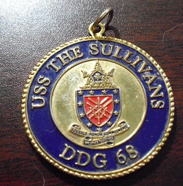 Cool USS The Sullivans DDG 68 Gold Metal Pendant