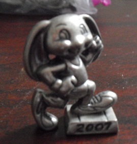 Pewter 2007 Jogging Rabbit Figurine