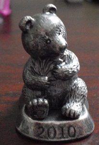 Pewter 2010 Panda Bear Figurine CSC LUI