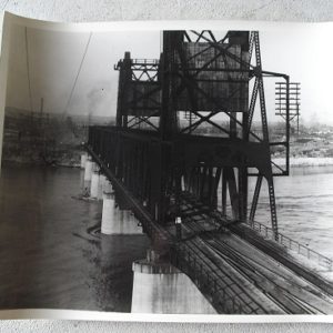 Vintage 8x10 Photograph Steel Train Bridge