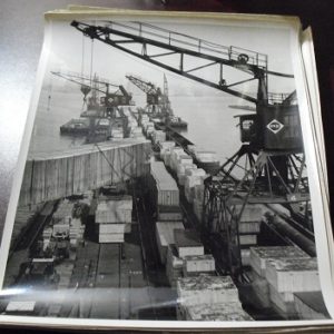 1950s Erie Railroad Photograph - Crane Loading Barges