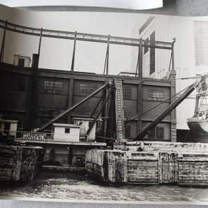 Vintage 8x10 Train Photograph Dredging