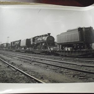 Vintage 8x10 Train Photograph Locomotive on Tracks