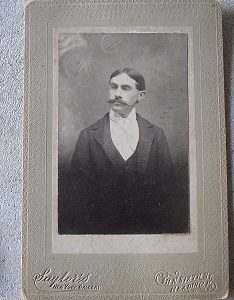 Early 1900s Photograph Man with Mustache